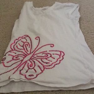 White butterfly shirt
